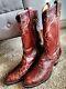 Vintage Tony Lama El Rey Crocodile Belly Rare Exotic Cowboy Boots 11
