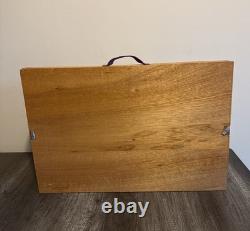 VTG Lee Boynton Hand Made Wood Artist Palette & Case Curved Board 24 USA Made