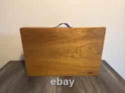 VTG Lee Boynton Hand Made Wood Artist Palette & Case Curved Board 24 USA Made