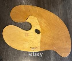 VTG Lee Boynton Hand Made Wood Artist Palette & Case Curved Board 24 USA Made