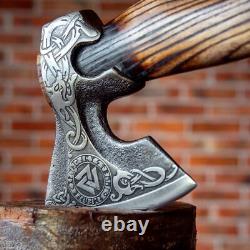 Viking HANDMADE FORGED High Carbon STEEL TOMAHAWK, HATCHET, AXE, INTEGRAL, Axe USA