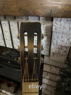 Vintage 1930s Regal Supertone Asian Parlor Guitar USA Made Rare! Pearl Fretboard