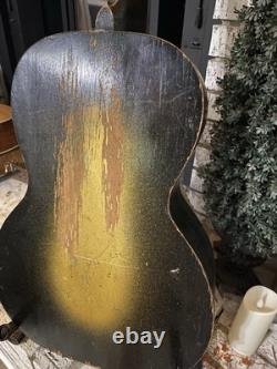 Vintage 1930s Regal Supertone Asian Parlor Guitar USA Made Rare! Pearl Fretboard