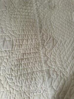 Vintage 1950'sUSA HANDMADE Quilted & Cross StitchedNo Holes or TearsNiceBR
