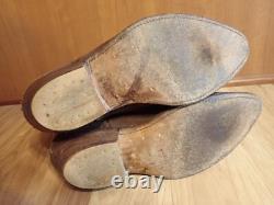 Vintage 1977 Stewart Boot Co Fine Hand Made USA Cowboy Suede Leather Boots 9EE