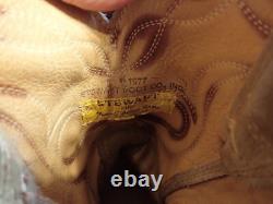 Vintage 1977 Stewart Boot Co Fine Hand Made USA Cowboy Suede Leather Boots 9EE