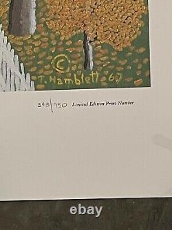 Vintage 1980's Theora Hamblett Hot Pepper Print Mississippi Artist