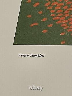 Vintage 1980's Theora Hamblett Hot Pepper Print Mississippi Artist