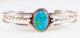 Vintage 925 Sterling Silver Native Navajo Turquoise Three Strand Cuff Bracelet