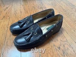 Vintage Cole Haan loafers mens 7 D Hand Made In USA Black Tassel Loafers