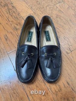 Vintage Cole Haan loafers mens 7 D Hand Made In USA Black Tassel Loafers