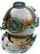 Vintage Diving Divers Helmet Solid Copper & Brass 18' U. S Navy Mark V Antique