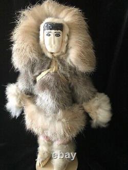 Vintage Hand Made Alaska Eskimo Mother And Child Doll