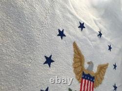 Vintage Hand Made USA American Eagle Bicentennial Patriotic Blanket