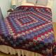 Vintage Handmade, Hand Stitched Queen Size Americana Quilt 87x85