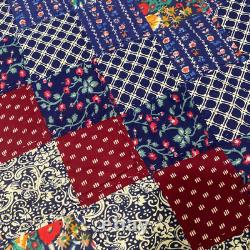 Vintage Handmade, Hand Stitched Queen Size Americana Quilt 87x85