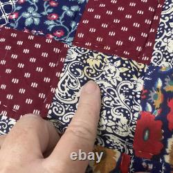 Vintage Handmade, Hand Stitched Queen Size Americana Quilt 87x85
