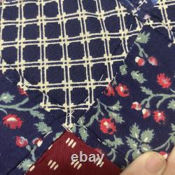 Vintage Handmade, Hand Stitched Queen Size Americana Quilt 87x85