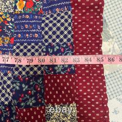 Vintage Handmade, Hand Stitched Queen Size Americana Quilt 87x85