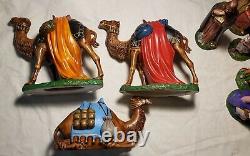 Vintage Holland Mold Hand Painted Nativity Set 13Figures in Total USA Made