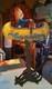 Vintage, Kenetic, Metal, Hand Painted, Movable Art, Indian Rowing In Canoe