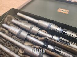 Vintage L. O. BEARD Tool Expanding Hand Reamer 8 Pc Set 1/2 1, Made In USA