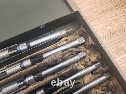 Vintage L. O. BEARD Tool Expanding Hand Reamer 8 Pc Set 1/2 1, Made In USA