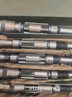 Vintage L. O. BEARD Tool Expanding Hand Reamer 8 Pc Set 1/2 1, Made In USA