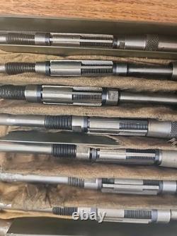 Vintage L. O. BEARD Tool Expanding Hand Reamer 8 Pc Set 1/2 1, Made In USA