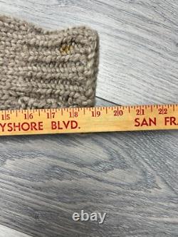 Vintage Made in USA Hand Knit Cowichan Full Zip Wool Cardigan Tallon Zipper