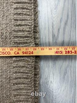 Vintage Made in USA Hand Knit Cowichan Full Zip Wool Cardigan Tallon Zipper
