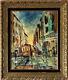 Vintage Modern Abstract San Francisco California Landscape Oil Painting Old 1962