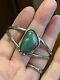 Vintage Native American Turquoise Sterling Cuff Size 6. Some Flex