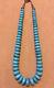 Vintage Navajo Handmade Natural Blue Turquoise Bead Beaded Necklace