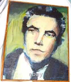Vintage Original Les Leffingwell'Time Review Campus' Portrait On Canvas Signed