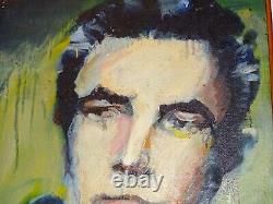 Vintage Original Les Leffingwell'Time Review Campus' Portrait On Canvas Signed