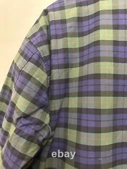 Vintage POLO RALPH LAUREN Tartan Plaid Waxed Fabric Plaid Field Jacket Sz XL