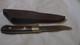 Vintage Ralph Turnbull Cpm 6v Knife Snakewood Handles Leather Sheath Signed