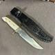 Vintage, Unbranded Usa, Custom Handmade Bowie, Bone Handle, Orig Sheath