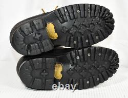 Vtg NICK'S Hand Made Boots USA Black Leather Work Biker Logger Boots Mens Sz 5