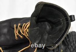 Vtg NICK'S Hand Made Boots USA Black Leather Work Biker Logger Boots Mens Sz 5