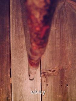 Walking stick cane Antler handle MAPLE wood shaft very stiff CUSTOM MADE IN USA
