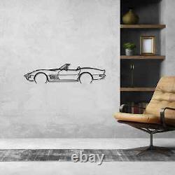 Wall Art Home Decor 3D Acrylic Metal Car Auto Poster USA Silhouette 71