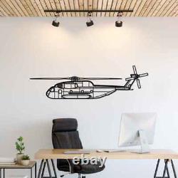 Wall Art Home Decor 3D Acrylic Metal Plane Aircraft USA Silhouette CH-53GS