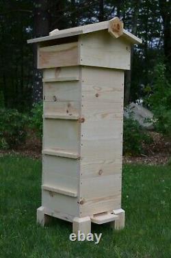 Warre Bee Hive with windows (4 boxes fully assembled) Hand made in the USA
