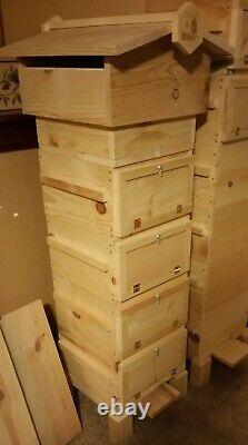 Warre Bee Hive with windows (4 boxes fully assembled) Hand made in the USA