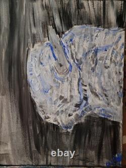 White Buffalo Spirit 16x20 Symbolic Wildlife Art Vibrant Abstract Expressionism