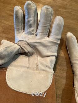 White Rubber Co Electrical Insulating Gloves Size 10 Curved Hand Made In The USA