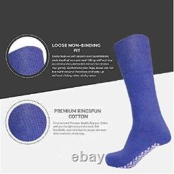 Wholesale Bulk Men Non Skid Diabetic Crew Socks Non Binding Loose Fit Top 9-11