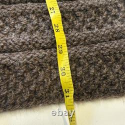 Woman's Hand Made In USA Connecticut 100% Wool Vest Raw Undyed Aran